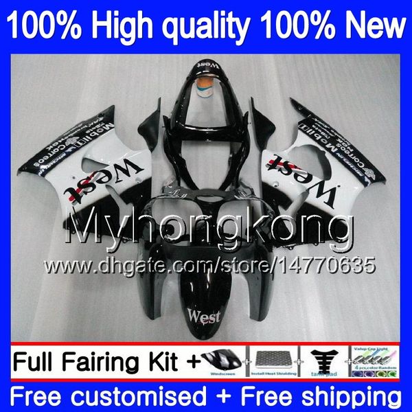 Corpo per KAWASAKI ZX 600 CC 6 R ZX636 ZX-6R 2000 2001 2002 212MY.3 ZX 636 600CC ZX 6R ZX-636 ZX600 ZX6R 00 01 02 Carenature nere occidentali