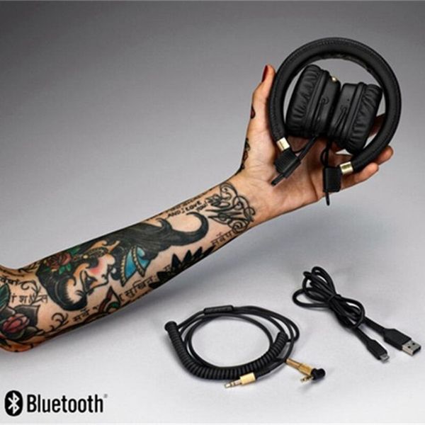 

major headphone bass wireless headphones with mic bluetooth marshall ii deep ii dj major headphone dj with box retail laptg, Brown;gray