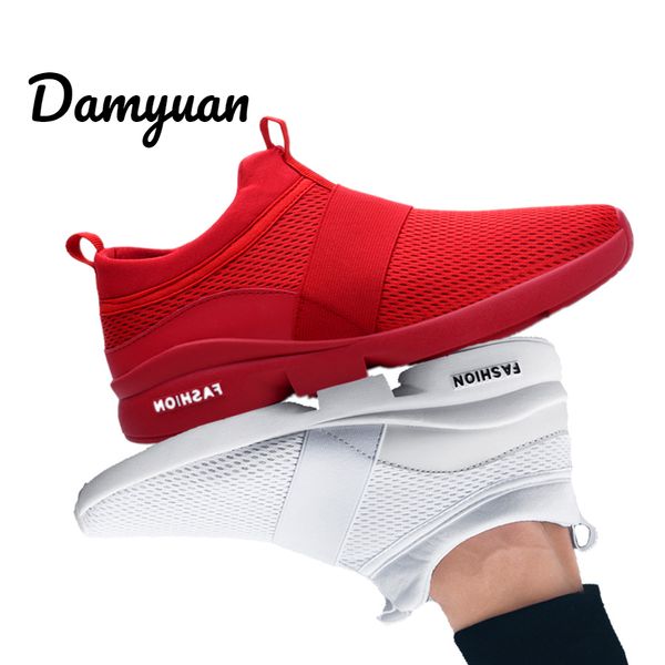 

2019 new fashion men's and women's comfortable and breathable non-leather casual lightweight size 46 sports mesh fashion shoes, Black