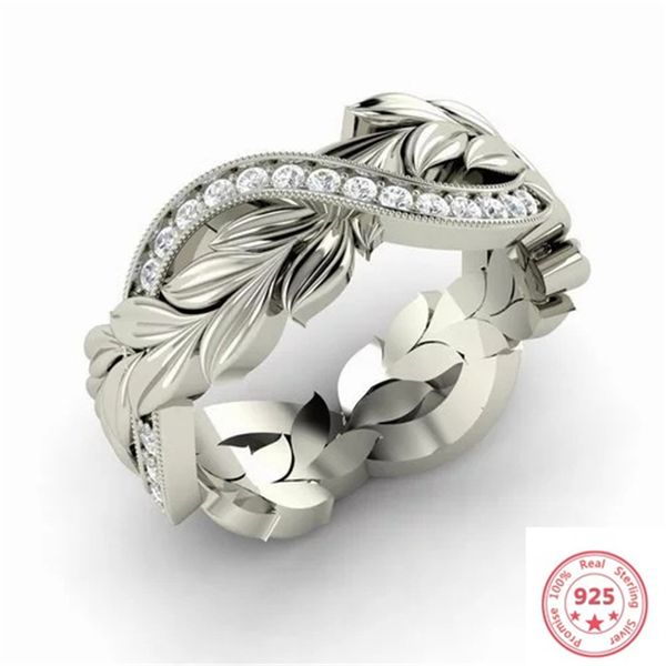 

feather 100% 925 sterling silver wedding diamond ring for women luxury white z gemstone bizuteria anillos s925 sliver rings, Golden;silver
