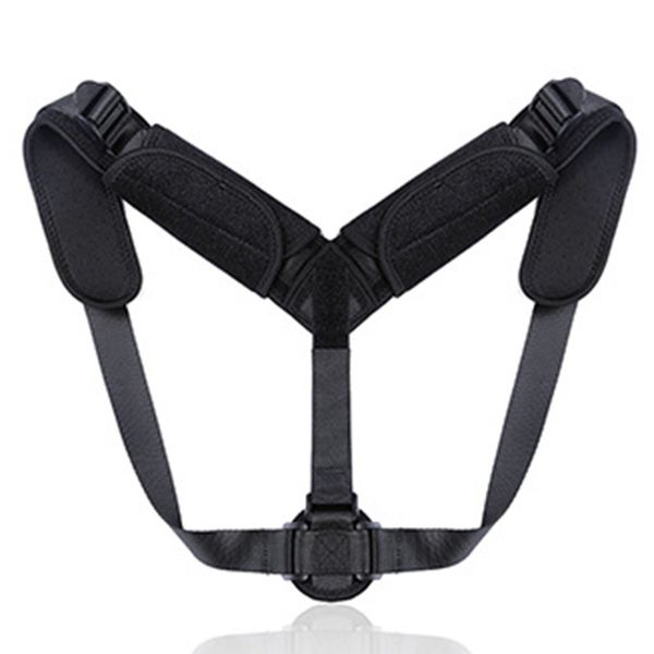 

abgz-back posture corrector brace corset back clavicle straightener spine support belt for upper back shoulder w, Black;blue