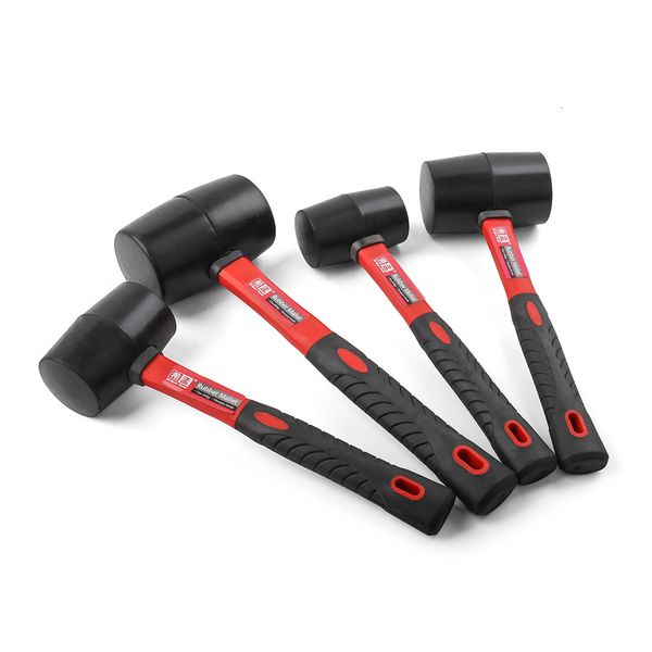 

hi-spec heavy duty mallet rubber hammer 8/12/16/24oz professional floor ceramic tile installation fiberglass hammer hand tools