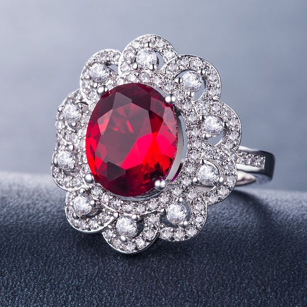 

diamond ring ladies rings pomelo rose gold ring white zircon ruby sapphire stone crystal moissanite garnet b1145, Golden;silver