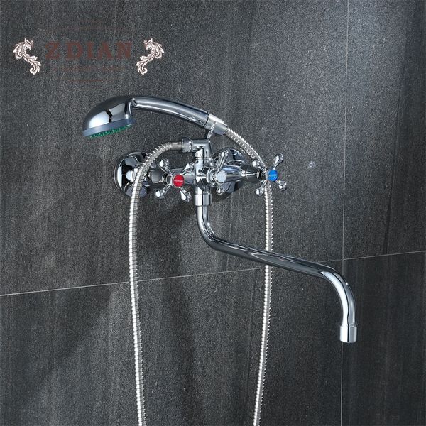 

russia bathroom shower faucets classic chrome plated single holder long nose brass bathroom faucet bath mixer tap