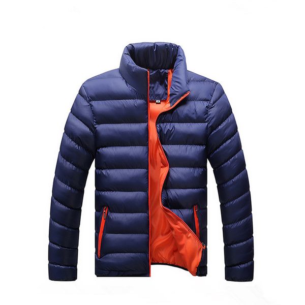 

autumn winter jacket men 2019 fashion stand collar male parka jacket mens solid thick jackets coats man winter parkas m-4xl,8855, Black