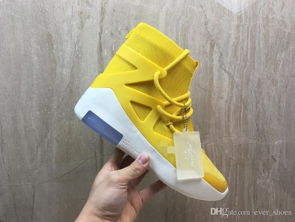 

New Air Fear of God 1 High Tops Boots Fashion Boots Black Grey Beige Zoom Casual Sneakers FOG Shoes With Box 36-45