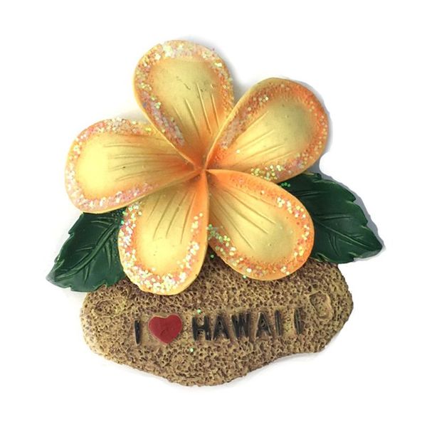 

3d hawaii flower fridge magnet refrigerator magnetic sticker tourist attractions landscape souvenir craft gift