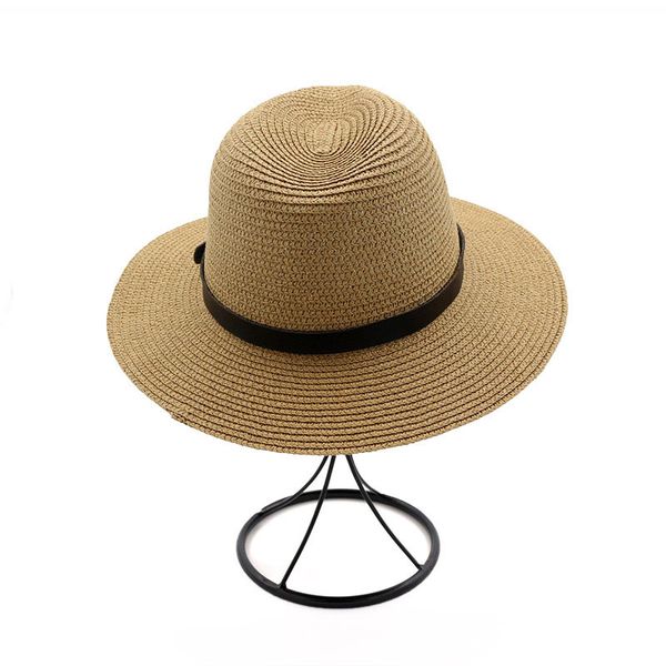 

straw hat for uv protection cap summer sun hats for women beach chapeau femme vacation casual solid, Blue;gray