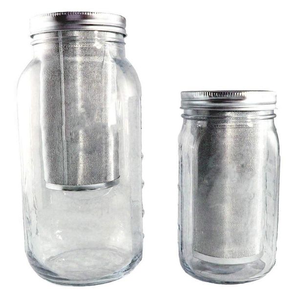 

cold brewing set - cold brewed coffee pot - wide mouth mason tank filter for brewing espresso and soaking tea at home - 100m coffee filters