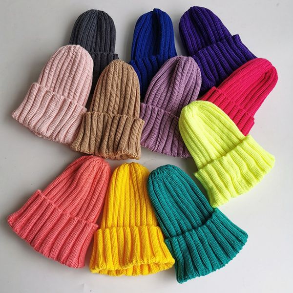 

товары для новорожденных детских конфет цвета зимней вязания hat beanie детских мальчики девочка смазливого зимних warm крючок hat 2020, Yellow