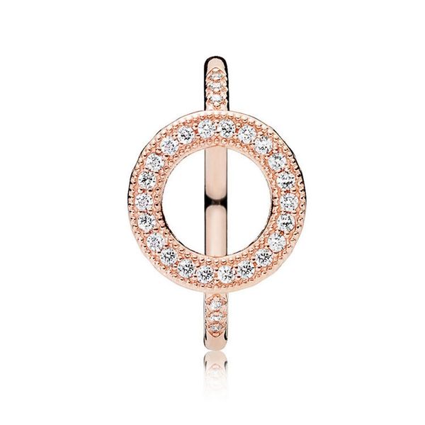 

wholesale- ring for pandora 925 sterling silver plated rose gold set cz diamond intoxicating vintage charm ladies ring with box, Slivery;golden