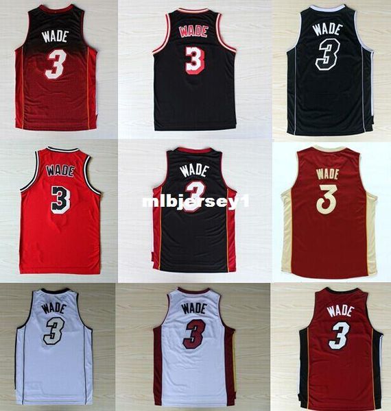 

new material #3 dw jerseys embroidery stitched wholesale men's basketball jerseys size s-xxl ncaa college, Black;blue