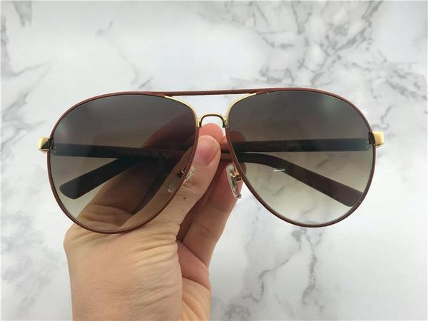 

2887 пилот солнцезащитные очки золотисто-коричневая кожаная рамка /коричневые оттенки солнцезащитные очки мужские солнцезащитные очки очки о, White;black