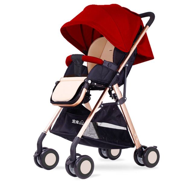 

high landscape baby carriage sit lie travel plane portable lightweight baby stroller aluminum alloy shockproof child trolley
