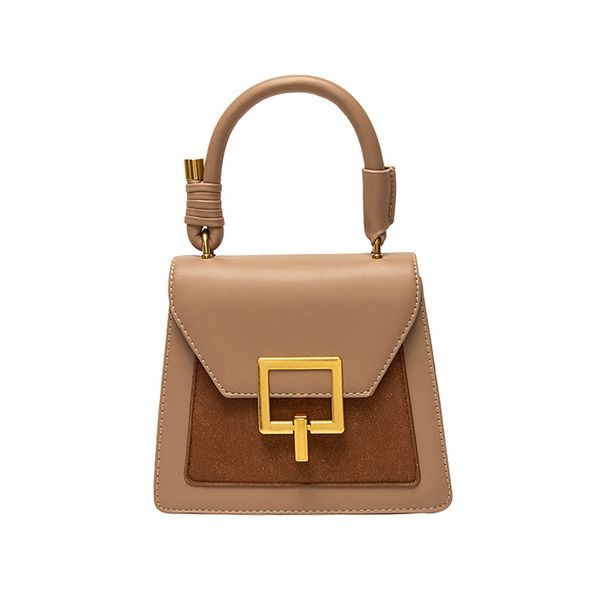 

new women bag 2019 suede leather patchwork crossbody bag for women metal buckle ladies wide strap shoulder small tote h603