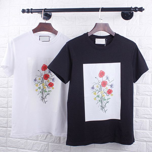 

designer fends man tshirt tide brand leisure wild t-shirt selling short sleeve flower printing short-sleeved, White;black