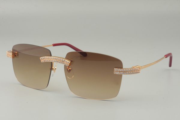 

2019 new luxury fashion white double row large diamond sunglasses, ultra light metal temple sunglasses sunglasses t352412-b, sunglasses, White;black