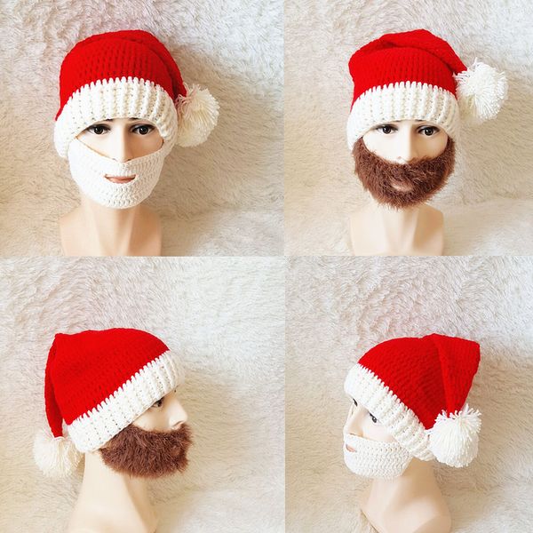 

pom pom christmas beanie caps santa claus knit hat creative xmas decor festival gifts home party decoration supplies an2754