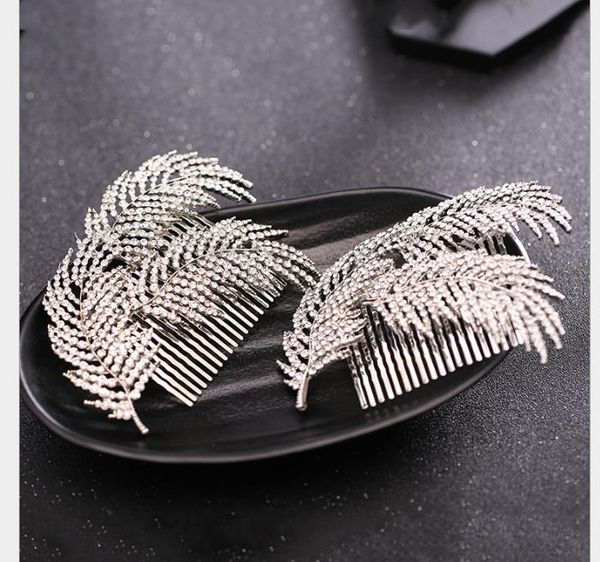 

hair comb bride water drill bit decoration wedding bride dress hair decoration bride jewelry, Slivery;golden
