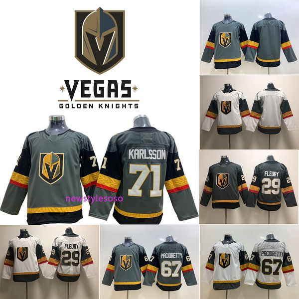 

vegas golden knights 67 макс pacioretty 29 марк-андре флери 71 william karlsson home away дети трикотажные изделия, Black;red
