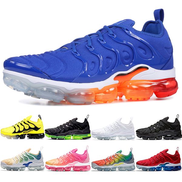 

nike air vapormax tn plus max мужчины женщины кроссовки шмель тройной черный белый закат работа синий игра королевский вольт дизайнер спорти, White;red