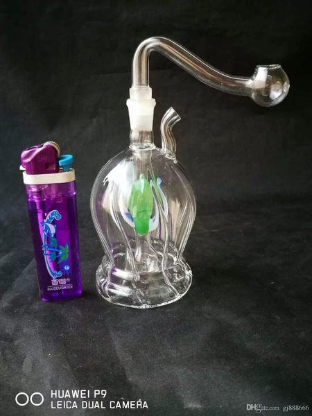 Nervuras hookah bongs de vidro acessórios, tubos de vidro fumadores coloridos mini-multi-cores Pipes melhor mão Colher Cachimbo de vidro