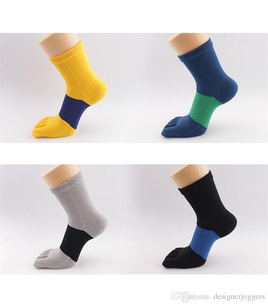 

brearhable mens designer socks summer spring sports compression socks soft males five toe socks, Black