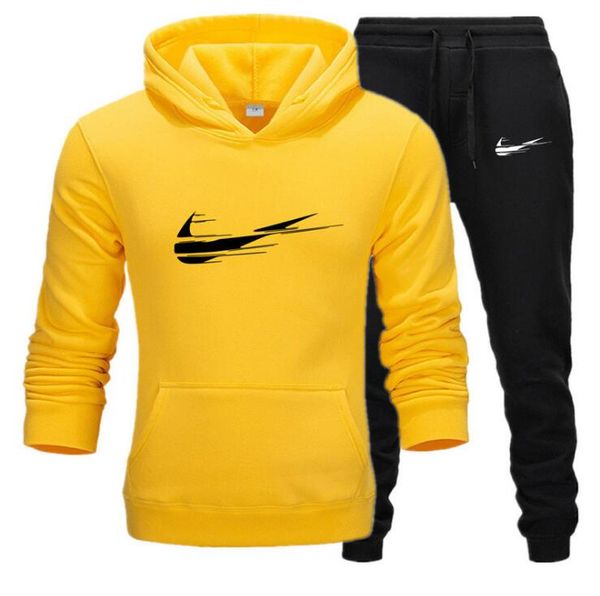 

spring men set casual tracksuit male stand collar men's sportswear jackets+sweatpants 2 pieces sets slim solid sweatsuits