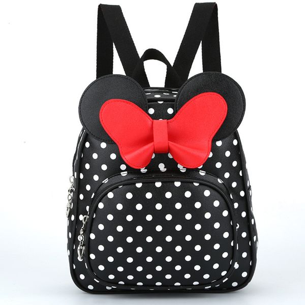 

age 1-3 toddler backpack kids baby bag cute dot bow children backpack kindergarten soft pu school bag mochila escolar