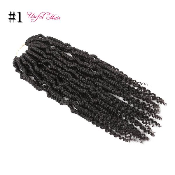 Curto ombre mola torcer cabelo sintético fibra macio bomba nubian torção cabelo preto marrom roxo crochet tranças cabelo