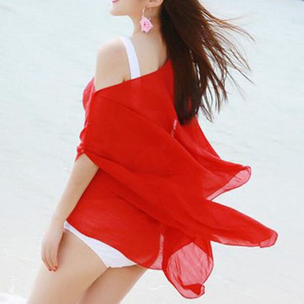 

6 colors cover up swimsuit women ladies summer beach dress polyester beachwear fashion, Blue;gray