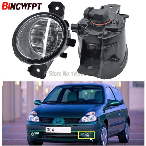 1 TAKıM (Sol + sağ) Araba Styling Ön LED Sis Lambaları Sis Farları 26150-89905 Renault CLIO II Için (BB0 / 1 / 2_, CB0 / 1 / 2_ Hatchback 1998-2004