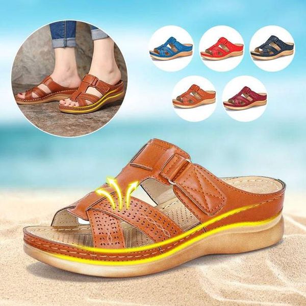 

women's summer open toe comfy sandals super soft orthopedic low heels walking sandals drop shipping toe corrector cusion