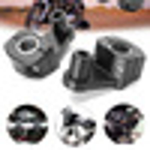 

2pcs black 22mm/28mm cnc machined 6061-t6 aluminum motorcycle handlebar handle fat bar mount clamps risers