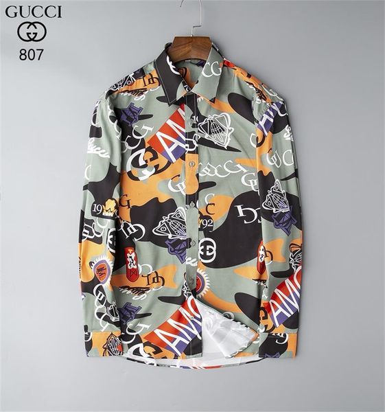 

2019 new european and american spring and autumn men's fashion shirt fashionable trim plaid classic men's casual business shirt, s, White;black