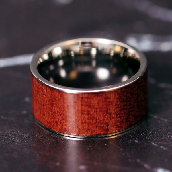 

new designer mens jewelry new arrival never fade vintage titanium stainless steel ring wood grain ring for men accessories, Silver