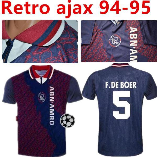 

1994 1995 ajax retro occer jer ey 94 95 rijkaard kluivert litmanen de boer eedorf david eedorf overmar vintage cla ic football hirt