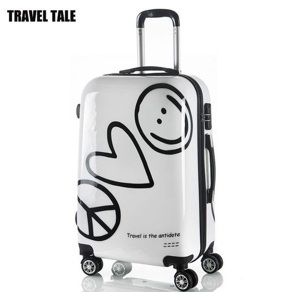 

travel tale 20,24 exported to american white spinner rolling luggage trolley travel suitcase