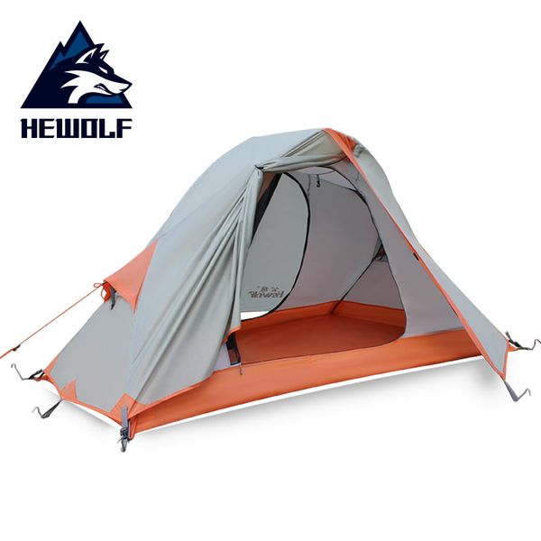 

hewolf 1601 single person aluminum poles double layer waterproof windproof camping tent beach tent camping barraca