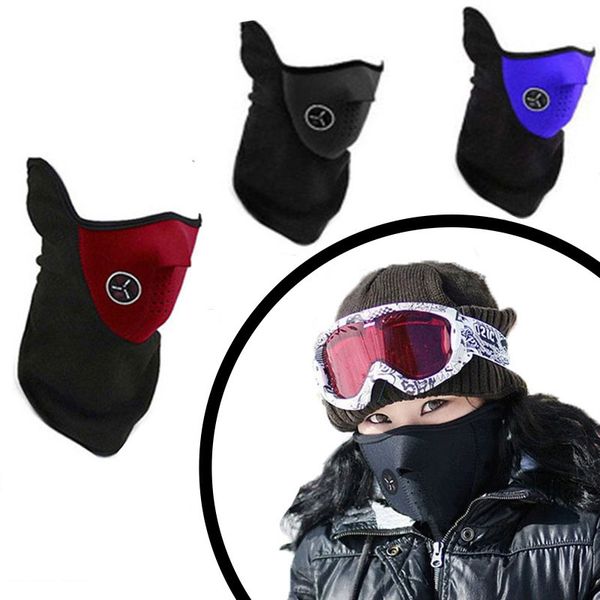 

winter man women cycling face mask warm fleece bike masks balaclava cycling scarf headband outdoor running neck mask, Black