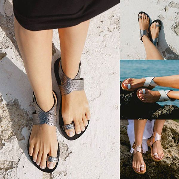 

summer women sandals fashion lightweight beach flat outdoor women sandals shoes casual walking comfortable flip flops, Black