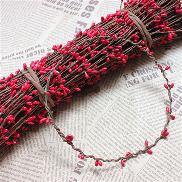 

30pcs 40cm artificial branches barbed wire wedding decoration diy stamens wreath scrapbookings fake flowers handicraft accessori