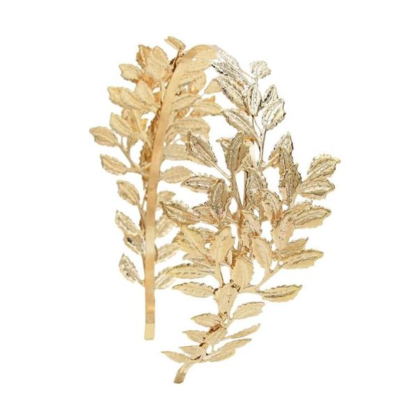 

greek tiaras gold silver metal headband hairbands bridal crown headpiece girl wedding hair accessories leaf women hair jewelry, Golden;white