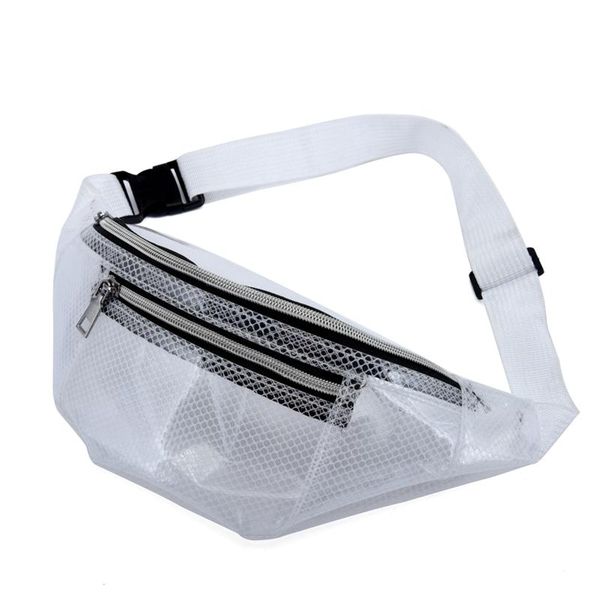 

waterproof multi-functional sports waist bag large capacity zipper waist packs solid color outdoor shoulder crossbody bag
