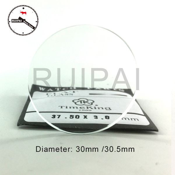 

wholesale 2pcs/lot 3.0mm 30mm/30.5mm mineral watch glass waterproof watch crystal glass for replacement