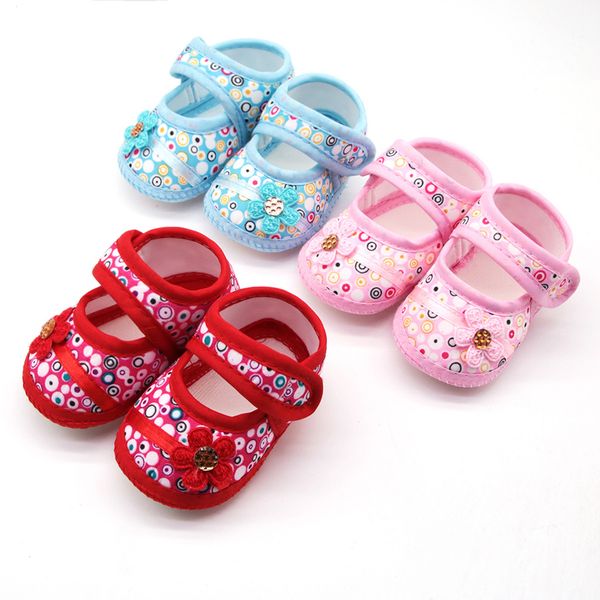 

0~18 m muqgew baby shoes first walkers newborn toddler baby girl boy printing flower prewalker soft sole sandals single shoes
