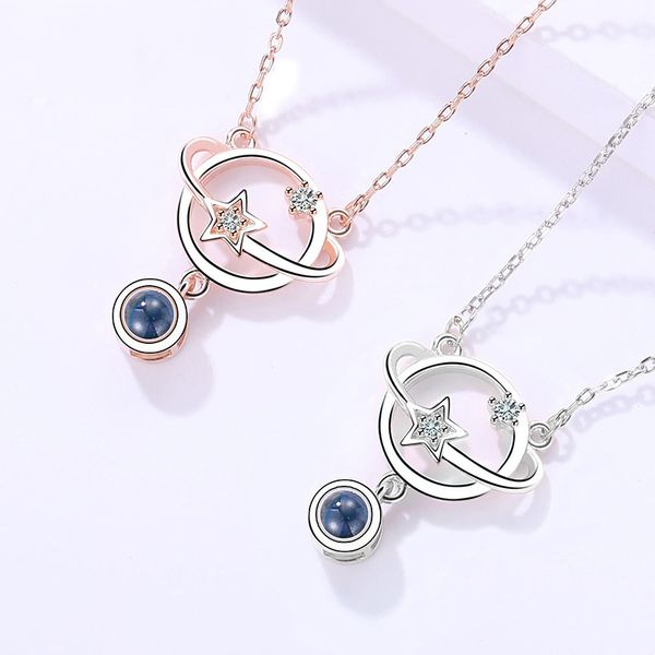 

новый кулон проекция 100 языков любовь памяти свадебное ожерелье для женщин колье любовник подарок любовь памяти свадебное ожерелье, Silver