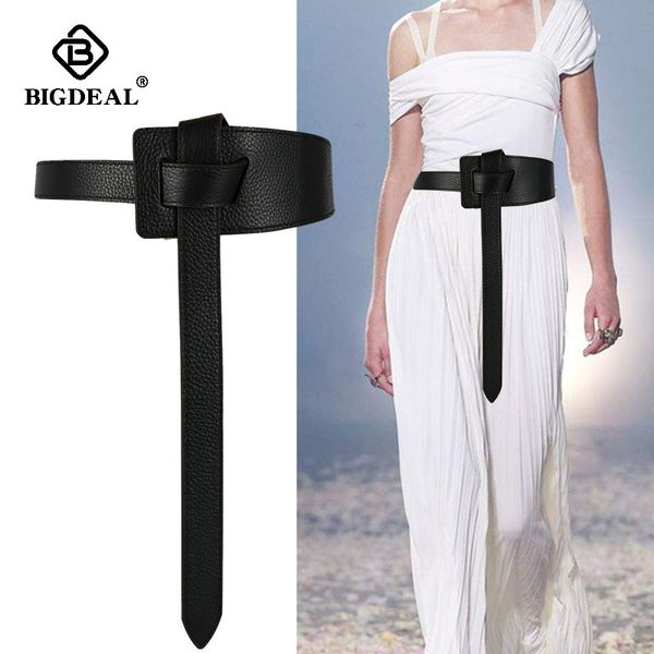 

belt for women designer genuine leather jeans strap female belts waistband decorative dress coat accessories knot girdle, Black;brown