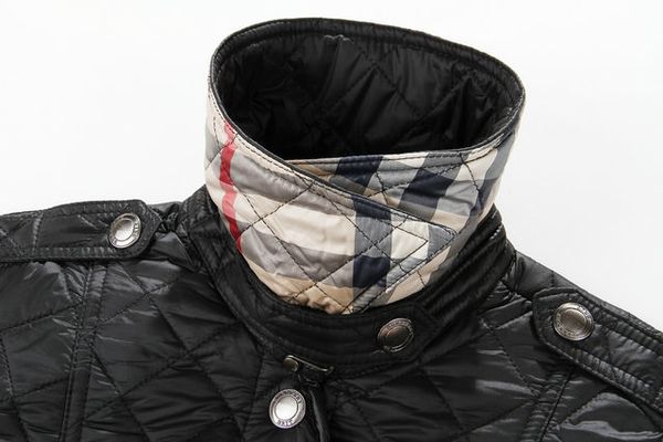 

bur women winter slim jacket berry luxury thicken womens designer jacket classic brand square solid color 19fw cotton coat, Black;brown