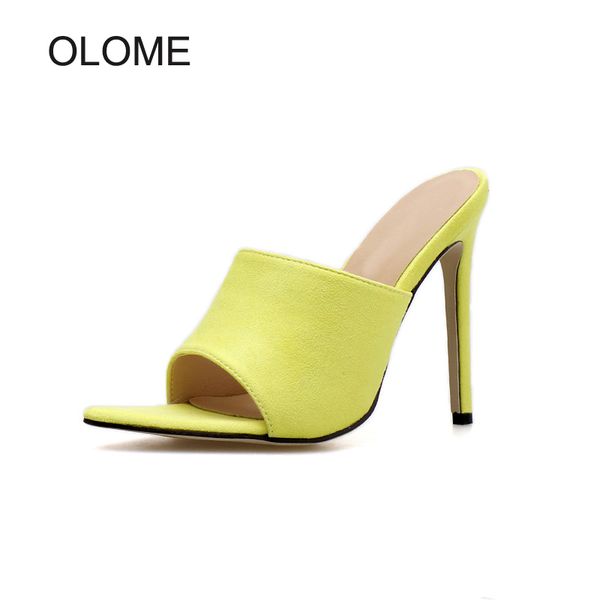 

2020 summer new shoes women high heel slippers lady fashion slides female chaussures girls party footware zapatos de mujer, Black